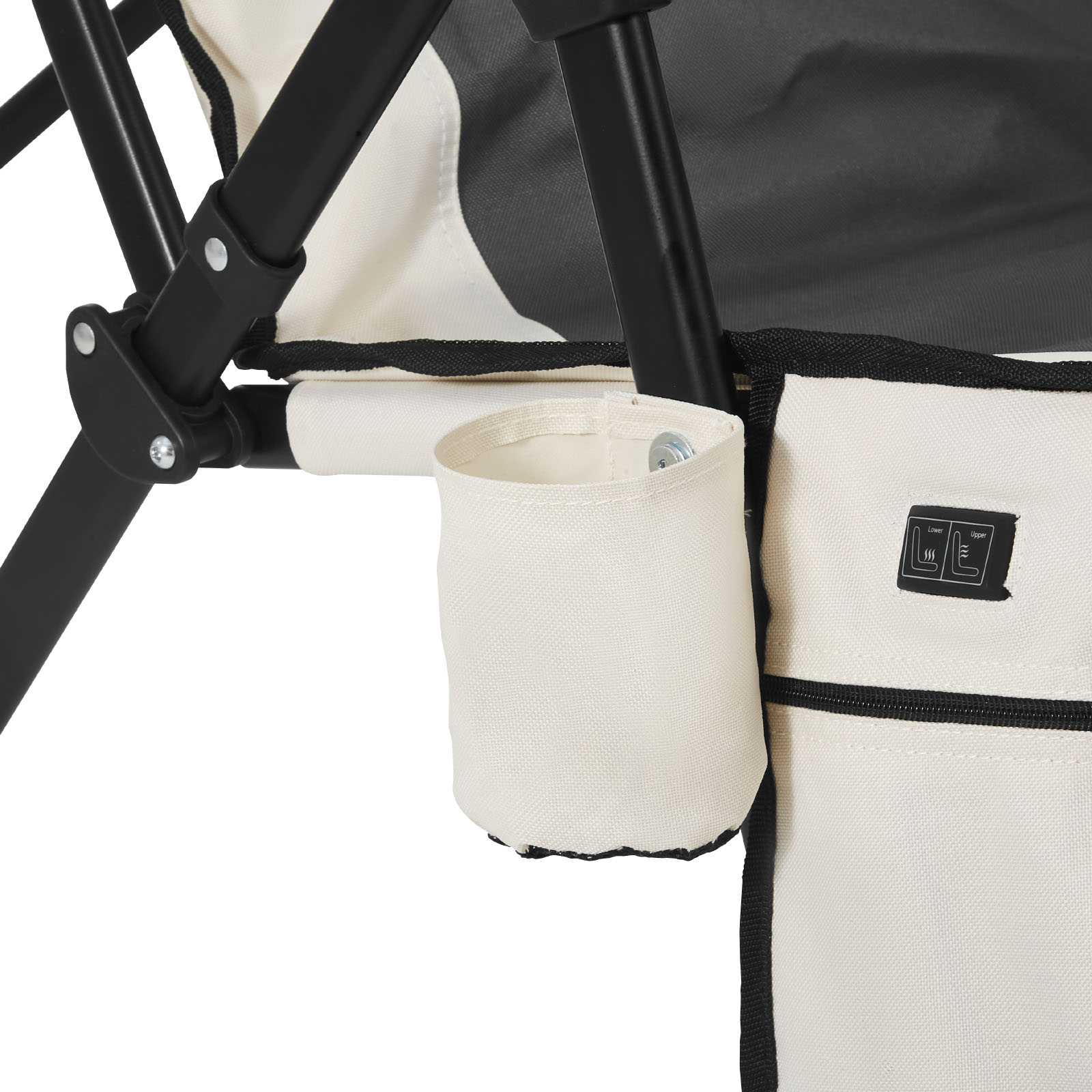 Heated Camping Chair, 3 Heat Settings, High Back Folding Camping Chair, Supports 260lbs, Full Padded Beach Chairs With Armrest & Cupholder, Portable Lawn Chairs For Outdoor Sports Travel_maomaolike.com